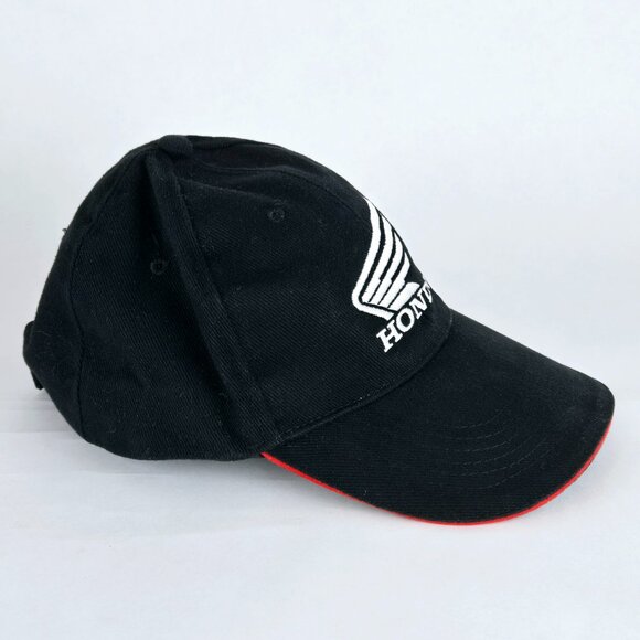 HONDA Trucker Hat Classic Cap Baseball Hat Black White Embroidered Canada Flag - Picture 5 of 10